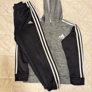 Adidas Light Gray Fleece Hoodie